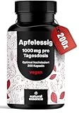 Apfelessig Kapseln - 200 Kapseln Hochdosiert - 1000mg pro Portion - Stoffwechsel...