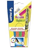 PILOT - 6er-Set FriXion Light - Radierbarer Textmarker - Neonpink, Neongelb,...