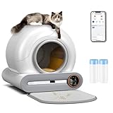 OGNGINT Katzenklo Selbstreinigend,mit Sicherheitsschutz Automatic Cat Litter...