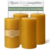Figura Santa Bienenwachskerzen Adventskerzen 4er Set Kerzen Adventskranz...