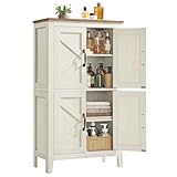 VASAGLE LIRY Kollektion - Aufbewahrungsschrank im Landhausstil, Badschrank mit...