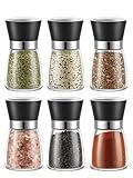 Shoze Gewürzmühle 6er Set Manuelle Plastik Salz und Pfeffermühle Set...