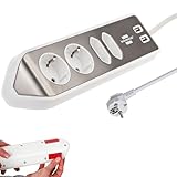 Brennenstuhl Estilo Ecksteckdosenleiste 4-Fach (Tischsteckdose mit...