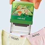 melu kids® Namensstempel für Kinder - Für Textil, Kleidung und Papier -...