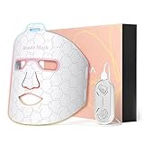 IBORRIA LED-Gesichtsmaske mit Rotlichttherapie, Led Maske Lichttherapie für...