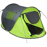 tectake® Pop Up Zelt wasserdicht, Wurfzelt, Camping Zelt 2 Personen, inkl....