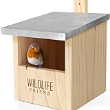 WILDLIFE FRIEND I Nistkasten Rotkehlchen & Co mit Metalldach nach NABU aus...