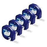 5 x Etikettenband für DYMO Letratag 12mm x 4m,kompatible für Dymo...