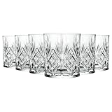 RCR 6X 240ml Melodia Whiskygläser - Glas Schneiden Whiskey Rum Wodka Gin Scotch...