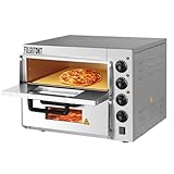 Fulgutonit Profi Doppel Pizzaöfen, 3000W Pizzaofen Elektrisch aus Edelstahl,...