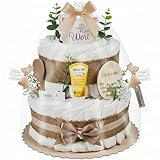 Timfanie® Windeltorte | Boho Baby-Cake | natur | 0-8 Monate