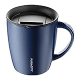 ParaCity Tasse 350ml, Thermosbecher aus Edelstahl, Thermobecher mit Deckel und...