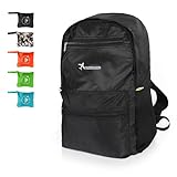 Moorle Faltbarer Rucksack 15L schwarz, Ultraleicht Tagesrucksack Wasserdicht Zum...