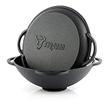 BBQ-Toro Gusseisen Kazan mit Deckel | 6,9 Liter | Traditioneller Gusstopf |...