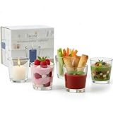 Teelichtgläser, 12er Set Trichterform 7,5 x 5,5 x 7,5 cm für Tischdeko,...