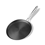 Innerwell Edelstahl Crepe Pfanne, 28cm Pfanne mit Wabenförmiger...