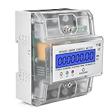 Stromzähler 3-Phasen 4-Draht Geeicht Drehstromzähler 230 / 400V 5-100A, LCD...