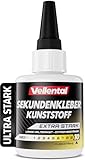 Sekundenkleber für Kunststoff extra stark 30g wasserfest, hitzebeständig & mit...