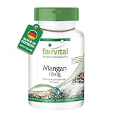 Fairvital | Mangan Kapseln 10mg - 90 Kapseln - HOCHDOSIERT - aus Mangangluconat...