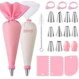 Spritzbeutel mit Tüllen 40 Stück, Nifogo Spritztüllen Set, Torten Zubehör...