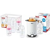 NUK First Choice+ Babyflaschen Starter Set | 0–6 Monate | 4 Flaschen mit...
