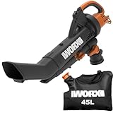 WORX WG505E Trivac Laubbläser & Laubsauger 3000 W – 3-in-1 Funktion als...