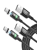 Kuulaa Magnetisches USB-C-Ladekabel, 2 Stück, 3 A, magnetisches USB-Kabel mit...