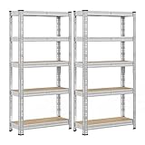 SONGMICS Schwerlastregal, 2er Set, Kellerregal, 30 x 75 x 150 cm, bis 875 kg...