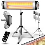 Monzana® Infrarot Heizstrahler MZH2500 Stativ 110-175cm 2500W 3 Stufen 24h...