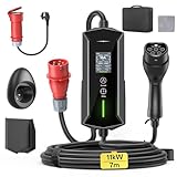 Mobile Wallbox 11kW Typ 2 Ladekabel - 7m|6-16A|3-phasig EV Ladegerät...