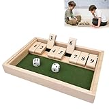 Chiluxendo Würfelspiel Holz Shut The Box 2 Spieler, Mach Die Kiste Zu mit 9...