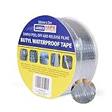 ADHES Butylband Dichtungsbänder Silber Aluminiumfolie Tape Wasserfestes...