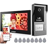 TMEZON WLAN IP Video Türsprechanlage 2 Draht,1080P Türsprechanlage mit...