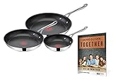 Tefal Jamie Oliver by Cook's Direct On Pfannen-Set 20/24/28 cm, Rezeptheft,...
