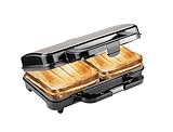 Bestron XL Sandwichmaker, Sandwich-Toaster für 2 Sandwiches in Muschelform,...
