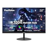 FeuVision 22 Zoll PC Monitor, 100Hz, FHD 1080p, Gaming Monitor, 4ms, VESA...