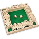 Würfelspiele Shut The Box Spiel ab 4 Jahre Four Sided Flop Würfelbrett & 2...