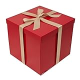 Tekhoho Rot Geschenkbox 22x22x20,5cm, Premium Geschenkboxen für Geschenke mit...