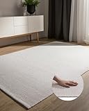 benuta Basic handgewebter Baumwollteppich Ron - Weiß 60x120 cm - Handwebteppich...