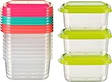 Kigima Mini-Gefrierdosen 12x0,25L rechteckig mehrfarbig – Vorratsdosen mit...