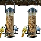 2X Futterspender Für Wildvögel Vogelfutterhaus Futtersäule Vogelfuttersilo...