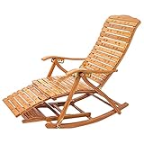 AMZOPDGS Veranda-Schaukelstuhl für Erwachsene, Holz-Schaukelstuhl für den...