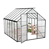 YRHome Premium Gewächshaus Aluminium 310x250x205cm 7.75m² Begehbares...