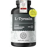 Nature Love L-Tyrosin 240 vegane Kapseln - 1000 mg pro Tagesdosis - 4 Monate...