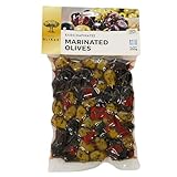 Blikas Griechische Grüne und Schwarze Kalamata-Oliven Mariniert mit Oregano und...