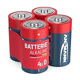 ANSMANN Batterien Mono D LR20 4 Stück 1,5V - Alkaline Batterie langlebig &...