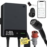 dé Typ 2 Wallbox 22kW mit APP und RFID, 6-32A 3-Phasen EV-Ladegerät 400V mit...