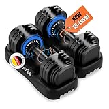 DH FitLife 2026 Neu Hantel Set – Verstellbare Kurzhanteln 2,5 bis 25 KG mit 18...