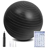 flintronic Gymnastikball, 55 cm Ultra-Dicker Anti-Explosions-Yoga-Ball mit...