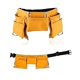 OFKPO Kinder Werkzeugtasche Leder Werkzeug Gürtel mit Mehreren Taschen für...
